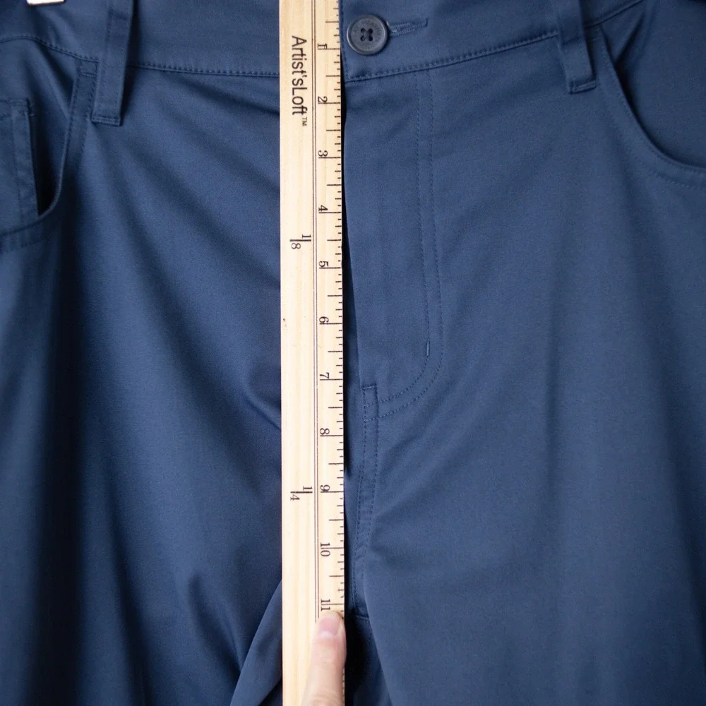 Travis Mathew Open To Close Pants Mens 38 Navy Performance Stretch 5 Pocket